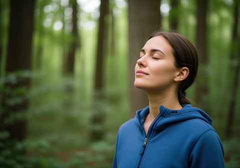 Woman practicing intentional living on a walk